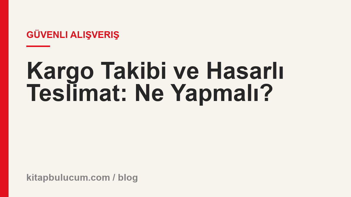 Kargo Takibi ve Hasarlı Teslimat: Ne Yapmalı?