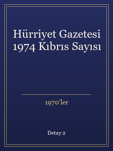 Hürriyet Gazetesi 1974 Kıbrıs Sayısı (Ciltli) kitap kapağı 3