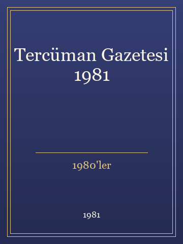 Tercüman Gazetesi 1981 (Ciltli)