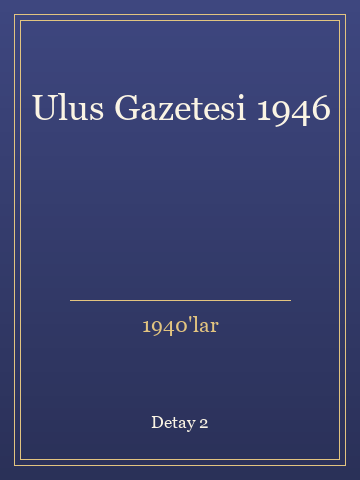 Ulus Gazetesi 1946 (Ciltli) kitap kapağı 3