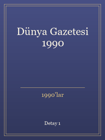 Dünya Gazetesi 1990 (Ciltli) kitap kapağı 2
