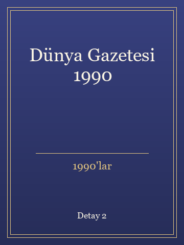 Dünya Gazetesi 1990 (Ciltli) kitap kapağı 3