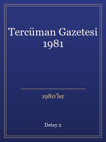 Tercüman Gazetesi 1981 (Karton Kapak) kitap kapağı 3