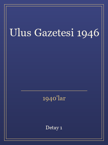 Ulus Gazetesi 1946 (Karton Kapak) kitap kapağı 2