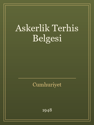 Askerlik Terhis Belgesi