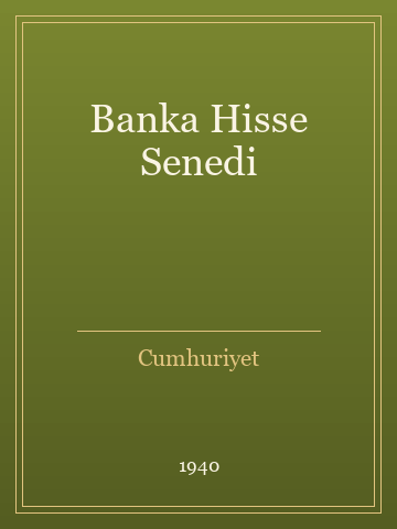 Banka Hisse Senedi