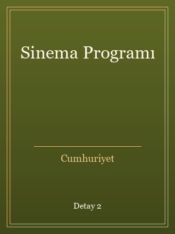 Sinema Programı kitap kapağı 3