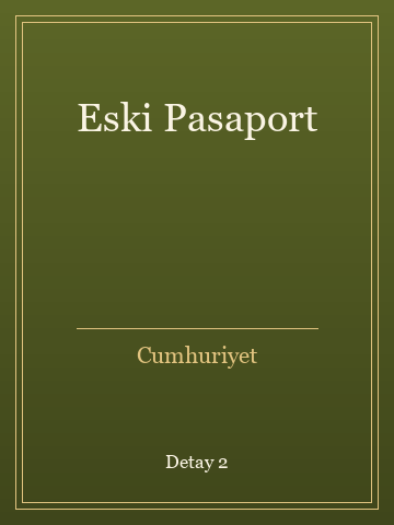 Eski Pasaport (Ciltli) kitap kapağı 3