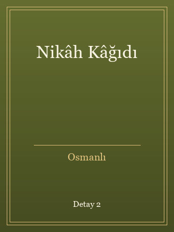 Nikâh Kâğıdı (İlk Baskılardan) kitap kapağı 3