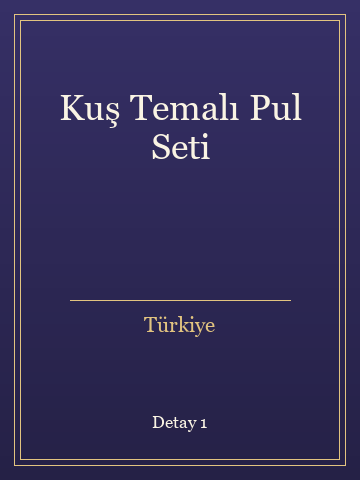 Kuş Temalı Pul Seti kitap kapağı 2