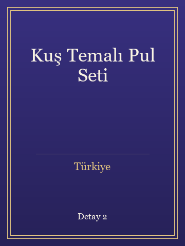 Kuş Temalı Pul Seti (Karton Kapak) kitap kapağı 3