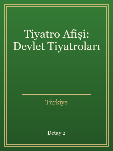 Tiyatro Afişi: Devlet Tiyatroları kitap kapağı 3