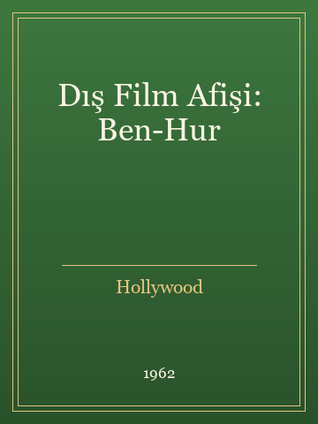 Dış Film Afişi: Ben-Hur
