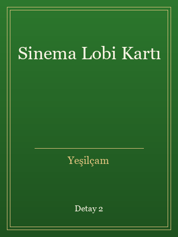 Sinema Lobi Kartı (Ciltli) kitap kapağı 3