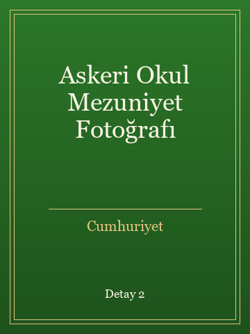 Askeri Okul Mezuniyet Fotoğrafı kitap kapağı 3