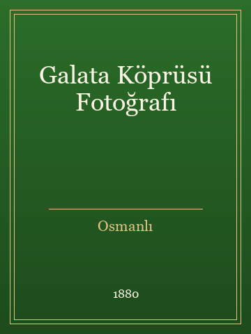 Galata Köprüsü Fotoğrafı (Karton Kapak)