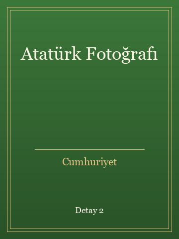 Atatürk Fotoğrafı (Karton Kapak) kitap kapağı 3