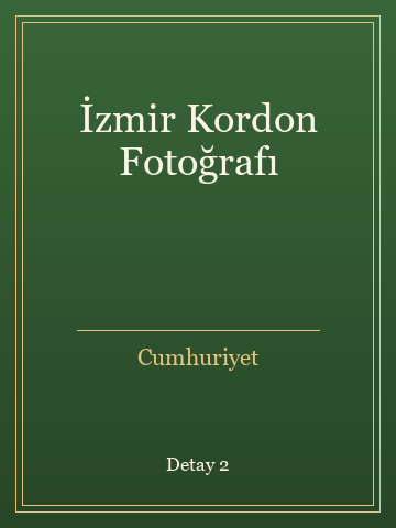 İzmir Kordon Fotoğrafı (Temiz Nüsha) kitap kapağı 3