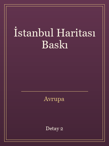 İstanbul Haritası Baskı kitap kapağı 3