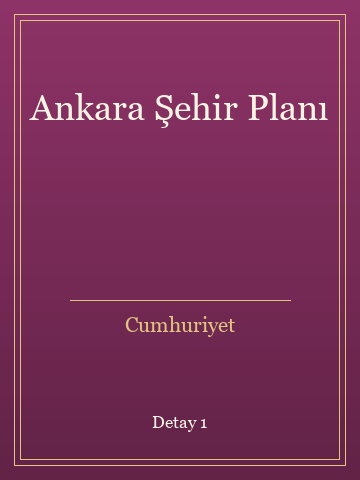 Ankara Şehir Planı (Ciltli) kitap kapağı 2