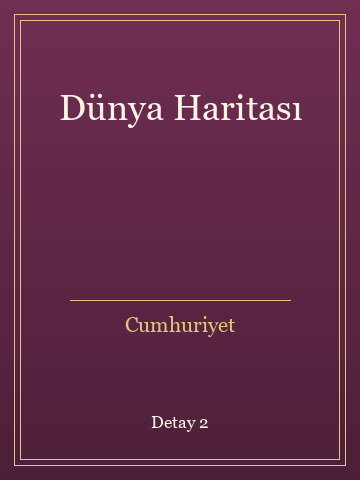 Dünya Haritası (Ciltli) kitap kapağı 3