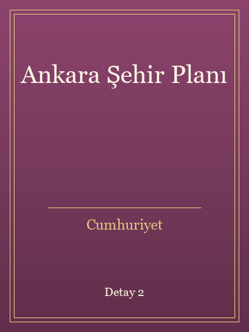 Ankara Şehir Planı (Karton Kapak) kitap kapağı 3