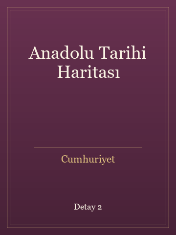 Anadolu Tarihi Haritası (Karton Kapak) kitap kapağı 3