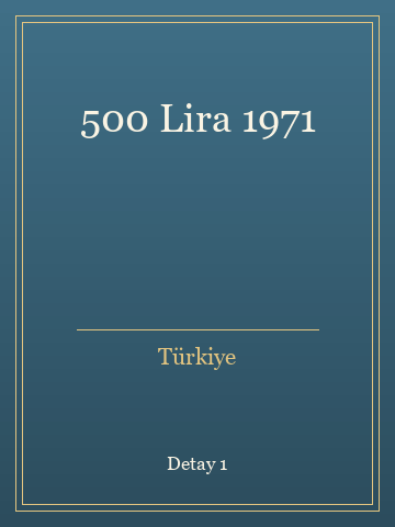 500 Lira 1971 kitap kapağı 2