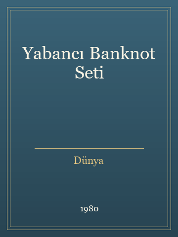 Yabancı Banknot Seti (Ciltli)