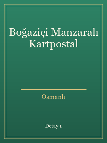 Boğaziçi Manzaralı Kartpostal kitap kapağı 2