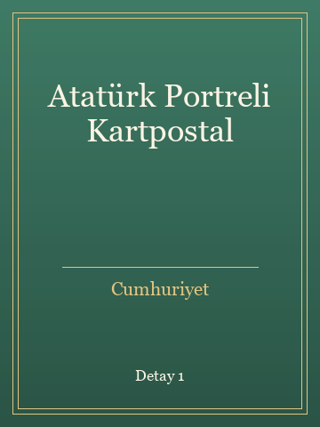 Atatürk Portreli Kartpostal kitap kapağı 2