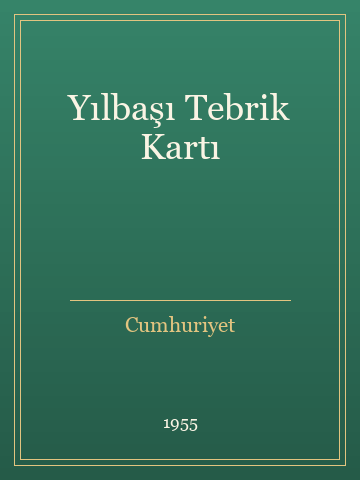 Yılbaşı Tebrik Kartı (Ciltli)
