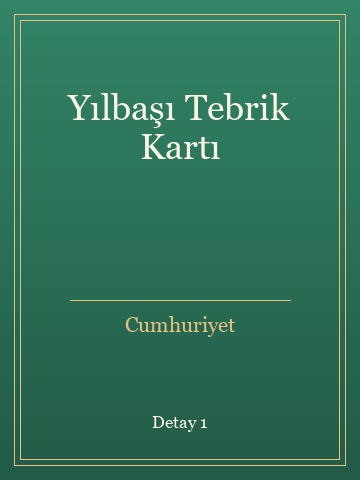 Yılbaşı Tebrik Kartı (Karton Kapak) kitap kapağı 2