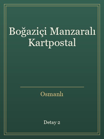 Boğaziçi Manzaralı Kartpostal (Karton Kapak) kitap kapağı 3