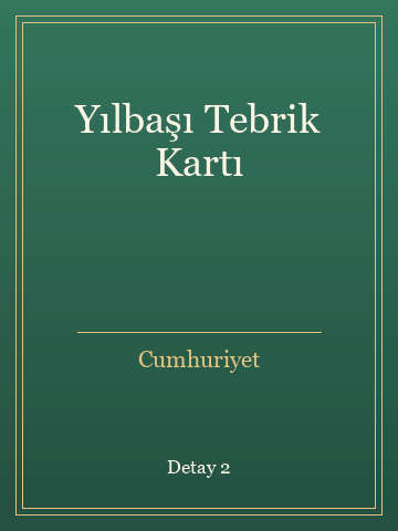 Yılbaşı Tebrik Kartı (İlk Baskılardan) kitap kapağı 3