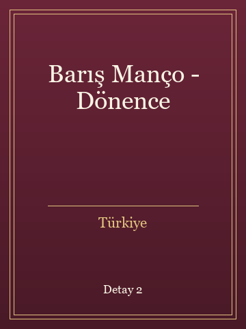 Barış Manço - Dönence kitap kapağı 3