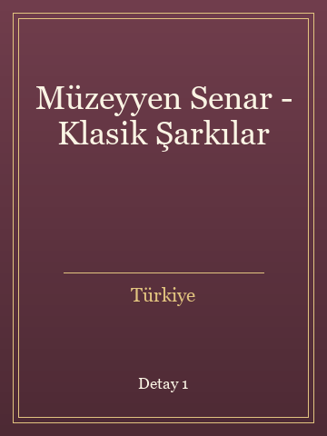 Müzeyyen Senar - Klasik Şarkılar (Karton Kapak) kitap kapağı 2