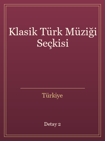 Klasik Türk Müziği Seçkisi (Karton Kapak) kitap kapağı 3