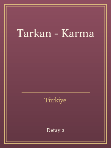 Tarkan - Karma (Temiz Nüsha) kitap kapağı 3