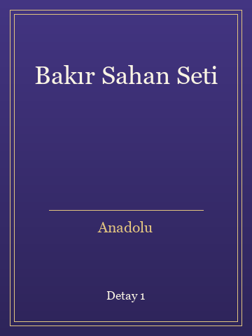 Bakır Sahan Seti kitap kapağı 2