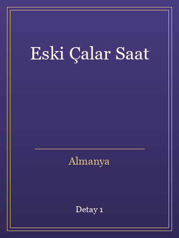 Eski Çalar Saat kitap kapağı 2