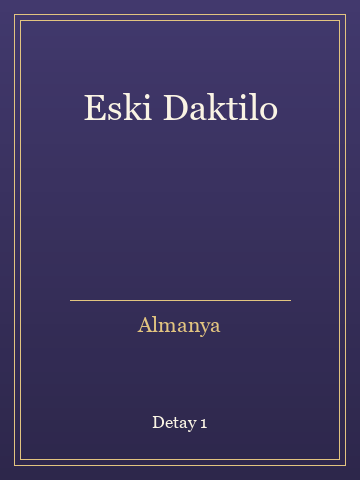Eski Daktilo kitap kapağı 2