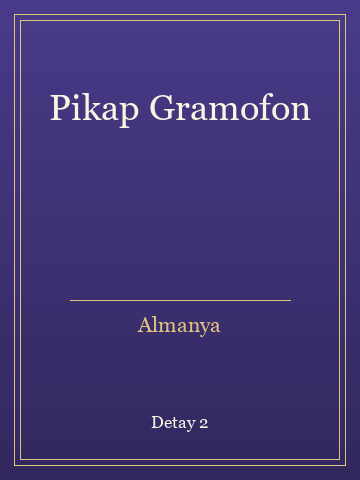 Pikap Gramofon (Ciltli) kitap kapağı 3