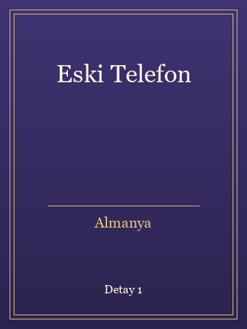 Eski Telefon (Ciltli) kitap kapağı 2