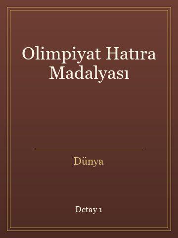 Olimpiyat Hatıra Madalyası kitap kapağı 2