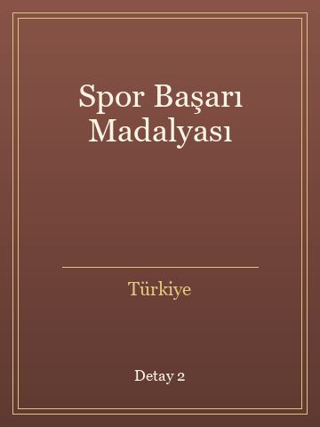 Spor Başarı Madalyası (Ciltli) kitap kapağı 3