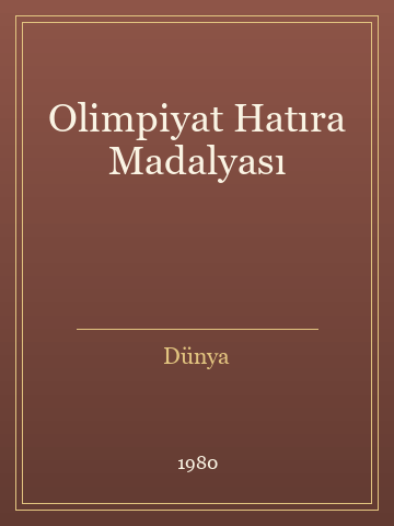 Olimpiyat Hatıra Madalyası (Ciltli)