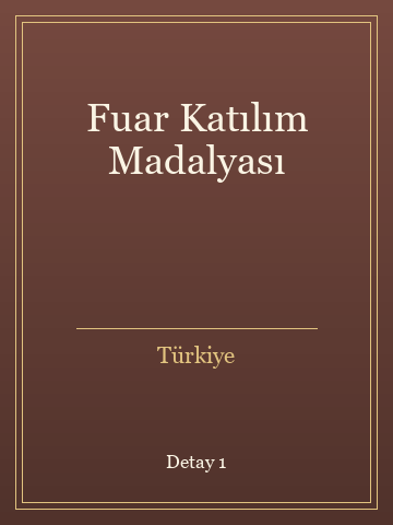 Fuar Katılım Madalyası (Ciltli) kitap kapağı 2