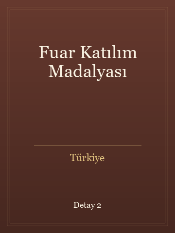Fuar Katılım Madalyası (Ciltli) kitap kapağı 3
