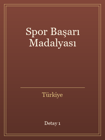 Spor Başarı Madalyası (Temiz Nüsha) kitap kapağı 2